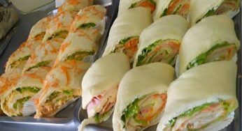 Sanduíche enrolado um lanche levinho e bem prático para o seu dia a dia