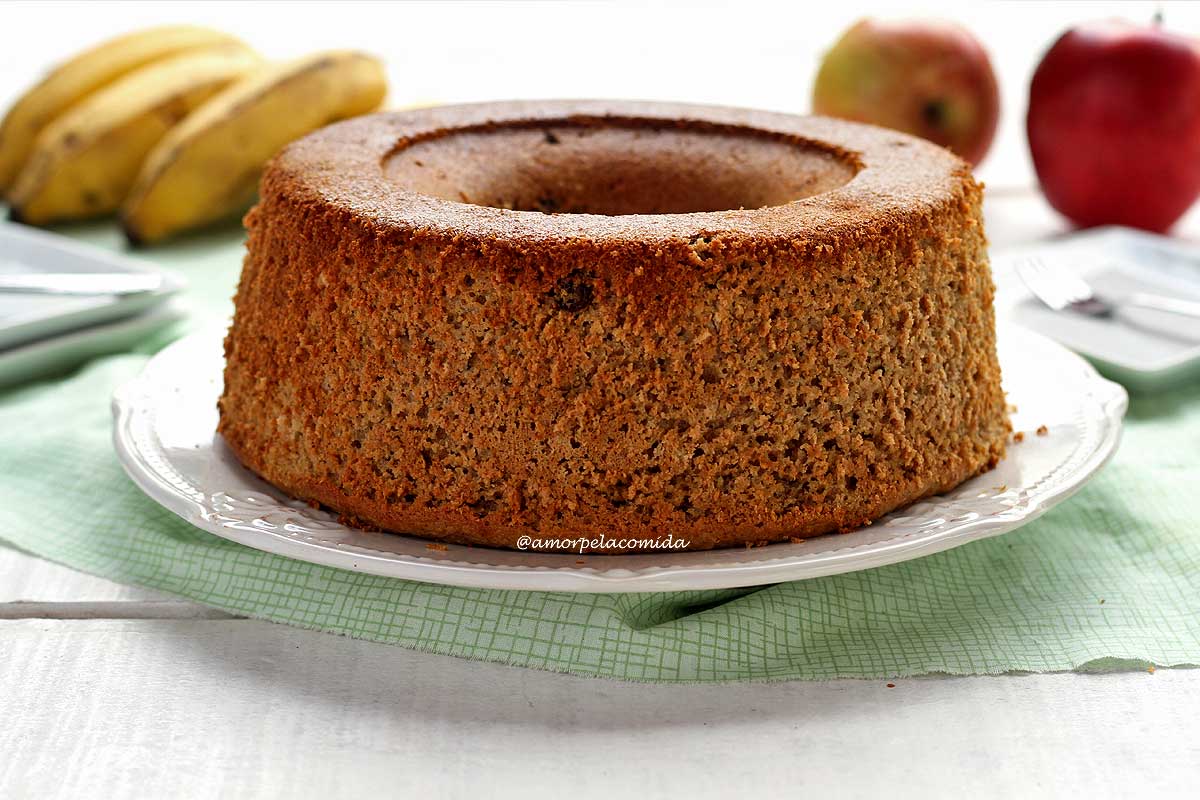 Bolo de Banana saudavel liquidificador