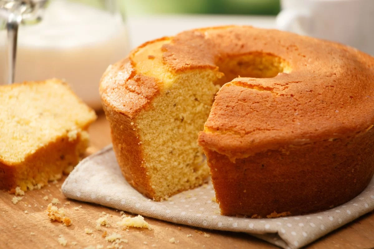 Bolo de Fubá com Laranja fofinho